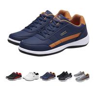 Sneaker da uomo, scarpe da corsa, scarpe da ginnastica leggere, adatte per fitness, jogging, camminate e corsa su strada, leggere, traspiranti, con una suola leggera, Blu scuro, 45 EU