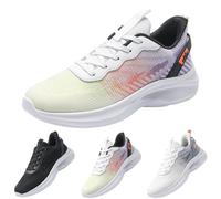 Sneaker da uomo, scarpe da ginnastica con memory foam, design sportivo, traspiranti, leggere, per il tempo libero, per la corsa, Colore: arancione., 40 EU