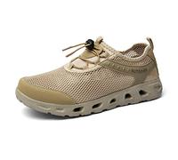 Sneaker da Uomo Traspirante Rete per Esterno Scarpe Arrampicata Arrampicata Estiva per Escursionismo Calzature Sportive Comode e Casual 44 EU Beige,27 CM Tacco con Le Dita dei Piedi