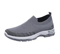 Sneaker da uomo, traspiranti, scarpe da corsa in rete, scarpe da ginnastica ortopediche, in rete, per il tempo libero, morbide, leggere, per attività all'aria aperta, comode da jogging, grigio., 40 EU