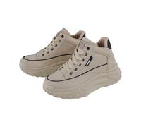 Sneaker Damen Modische Freizeitschuhe mit Dicker Sohle High-Top Plateau Laufschuhe Bequeme Schnür Schulschuhe Frauen Elevate Shoes Lässig rutschfeste Sportschuhe Atmungsaktive Walkingschuhe