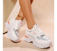 Sneaker donna con plateau chunky, impermeabile, suola spessa, leggera, slip-on, comoda per primavera/autunno CN35,CN36,CN37,CN38,CN39,CN40,CN41,CN42Tessuto