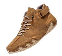 Sneaker Donna Confortevole - Scarpe da ginnastica da donna in pelle Sneakers Allacciatura Basket Antiscivolo Basket Alti Sneaker Trendy Shoe Ortopedico Scarpa Lavoro Shoes Outdoor Basquettes, marrone
