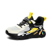 Sneaker estive ragazzi 37 scarpe da corsa leggere e traspiranti, antiscivolo, scarpe sportive casual per bambini fino a ragazzi grandi da 3 a 14 anni scarpe da corsa da uomo, giallo., 35 EU
