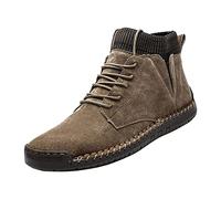 Sneaker Herren StraßEnlaufschuhe üBergrößE SchnüRhalbschuhe Outdoor Sportlich Gleitsicher Leichtetrekkingschuhe Mit Weich Dicke Sohle Leichtgewicht Hoch Oben Turnschuhe ElastizitäT, cachi., 40 EU