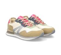 Sneaker in Stile Urbano con Un Mix di Texture e Finiture a Contrasto, caratterizzata da Una Suola con Effetto maculato. Tomaia in Mesh Traspirante. Ideale per Le Donne in Ogni Bianco Talla 40
