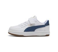 PUMA Sneaker Caven 2.0 da Bambini 34.5, White Dark Indigo Gum Blue Beige