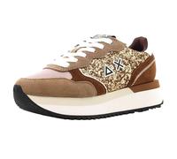 Sneaker running Sun68 Big Ally glitter in pelle/ ecopelle oro/ marrone donna D25SU14 Z44217 39