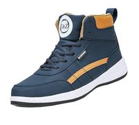 Sneaker Scaffale per gli Uomini Moda Estate e Autunno Casual Uomo Piatto Leggero Mesh Traspirante Tinta Unita Inverno Sneaker Stivali Uomo, Blu, 40.5 EU