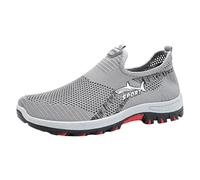 Sneaker Slip On da uomo nero, traspirante, in rete per il tempo libero, scarpe da ginnastica leggere, extra large, scarpe da corsa con buona ammortizzazione, scarpe da jogging antiscivolo comfort, 2