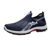 Sneaker Slip On da uomo nero, traspirante, in rete per il tempo libero, scarpe da ginnastica leggere, extra large, scarpe da corsa con buona ammortizzazione, scarpe da jogging antiscivolo comfort, 2