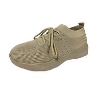 Sneaker Sport Donna Basket Ortopedico Donna Scarpe Da Corsa Donna Scarpa Ortopedica Donna Comfort Sport Tempo Libero Lavoro Traspirante Basket, Cachi 4, 39 EU