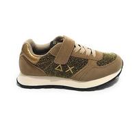 Sneaker Sun68 Girl's Ally glitter kid mesh/ suede beige scuro Z24SU20 Z43404K 31
