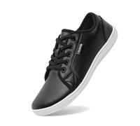 Sneaker unisex larghe scarpe a piedi nudi per uomini e donne, minimalistiche, scarpe da ginnastica a goccia, comode, Nero 1, 44 EU Larga