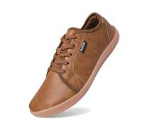 Sneaker unisex larghe scarpe a piedi nudi per uomini e donne, minimalistiche, scarpe da ginnastica a goccia, comode, marrone, 42 EU Larga