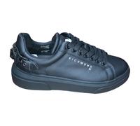 Sneaker Uomo John Richmond 32402 Action Leather Metal Logo Leather Black