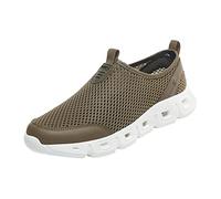 Sneaker Without Tying Shoelace For Men Walkingschuhe Turnschuhe Atmungsaktiv StraßEnlaufschuhe üBergrößE Traillaufschuhe StoßDäMpfung Und RüCkprall Fitnessschuhe Outdoor-Sport, cachi., 43 EU