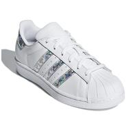 Sneakers Adidas Originals Superstar J F33889 Pelle bianca e argento