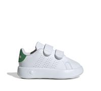 adidas Advantage Shoes Kids, Scarpe da Tennis Unisex - Bambini e Ragazzi, Cloud White Cloud White Green, 25 EU