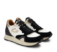 Sneakers Alberto Guardiani WEN 434801 pelle bianca nero e oro