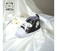 Sneakers alla moda e carine con ricamo a margherite per bambine, scarpe leggere antiscivolo per camminare dentro e fuori, adatte a tutte le stagioni EUR18,EUR19,EUR17Colore unico