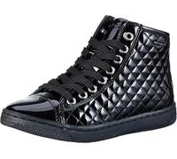Sneakers alte con cerniera Geox Creamy Bambina vernice nera SCONTO