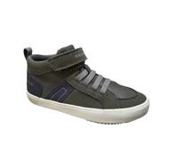 Sneakers alte elastici e strappo Geox Alonisso verde militare blu Bambino SCONTO