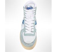 Sneakers alte unisex Diadora Heritage Mi Basket Used - Pelle vintage - 39 , Bianco/Verde Acqua