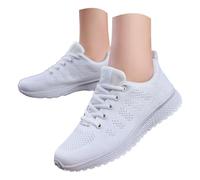 Sneakers Antinfortunistiche Ortopediche Estive Donna Senza Lacci, Slip-On Safety Shoes, Antiscivolo e Morbide, per Lavori in Piedi, Taglie Forti, Bianco