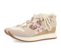 Sneakers Aperte Beige Tipo Espadrille con Zeppa per Donna Iona