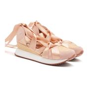 Sneakers Aperte Pelle Zeppa Rafia CORNVILLE, Rosa, 37 EU