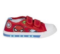 Sneakers Avengers per Bambini - Rosso - Taglia 31 - Chiusura con Velcro - Sneakers con luci e Suola in PVC - Realizzate in Cotone - Prodotto Originale Disegnato in Spagna