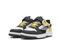 Puma Rebound Slam Lo Transformers AC+ PS Sneaker, White Black-Bright Mango Yellow, 2.5 UK Bambino