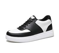 Sneakers bianche da uomo, scarpe casual con suola spessa da ginnastica, alla moda, coppia con rialzo interno, stile casual e versatile, leggere, scarpe da città, taglia 8 cm, D Nero 8 cm, 35 EU