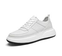 Sneakers bianche da uomo, scarpe casual con suola spessa da ginnastica, alla moda, coppia con rialzo interno, stile casual e versatile, leggere, scarpe da città, taglia 8 cm, C bianco 8 cm, 42 EU