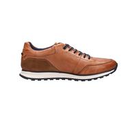 bugatti Uomo Sneaker casual in pelle, scarpe stringate con memory foam, soletta sostituibile, Cognac, 41 EU