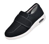 Sneakers Casual all'Aperto Scarpe,Larghe per Piedi Gonfi Scarpe da Passeggio Regolabili per La Neuropatia Dolorosa dei Piedi degli Anziani.Black,44