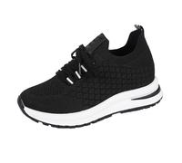 Sneakers con ammortizzazione, da donna, con plateau e plateau, con rialzo, leggere, resistenti all'usura, scarpe da corsa, scarpe da corsa, scarpe da jogging, sportive, suola morbida, per il tempo