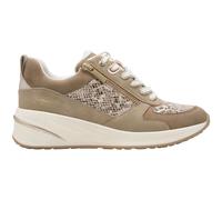 Sneakers con zeppa e cerniere Beige 37