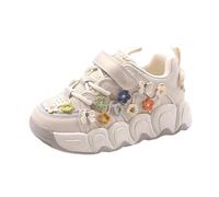 Sneakers da bambina 28 scarpe da calcio per bambini senza lacci, flessibili, comode da ginnastica, fitness, da trail, beige., 37 EU