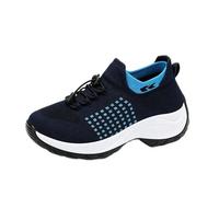 Sneakers da Donna alla Moda Traspiranti Comode con Supporto Plantare Ortopedico Antiscivolo in Rete Flessibile Blu 37 EU