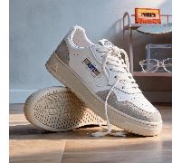Sneakers da donna AU con suola morbida, bianche, casual - design color block sull'orlo - Comode sneakers per il tempo libero grigie e bianche, versatili per donne e uomini, comode scarpe casual per co