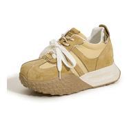 Sneakers da Donna con Plateau Alto e Doppio Laccio, Design Che Aumenta l'altezza, Leggere e comode per Il Lavoro, Le Passeggiate e i Viaggi