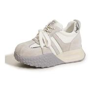 Sneakers da Donna con Plateau Alto e Doppio Laccio, Design Che Aumenta l'altezza, Leggere e comode per Il Lavoro, Le Passeggiate e i Viaggi