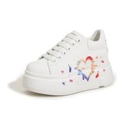 Sneakers da Donna con Plateau Chunky Floreali, Design Che Aumenta l'altezza, Leggere e comode con Lacci, per Camminare, Viaggiare e Indossare nel Tempo Libero