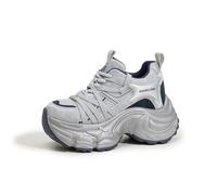 Sneakers da Donna con Plateau e Mesh Traspirante, Scarpe da papà con Alto, Design con Lacci Che Aumenta l'altezza, Leggere e comode per Le Passeggiate, Il Lavoro e l'uso Quotidiano