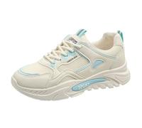 Sneakers da donna con plateau trainer, leggere, traspiranti, alla moda, casual, per tutto il giorno, comode scarpe sportive ammortizzate, per il tempo libero, per la scuola, Celeste., 37 EU