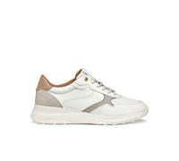Geox D ALLENIEE A, Scarpe da Ginnastica Donna, Optic White/Lt Taupe, 40 EU