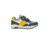 Geox J Pavel A, Sneakers Bambini e ragazzi, Navy Ocreyellow, 39 EU