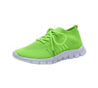 Sneakers da donna in maglia traspirante per camminate sportive, escursionistiche, uso quotidiano e uscite in stagione estiva, verde chiaro, 38 EU